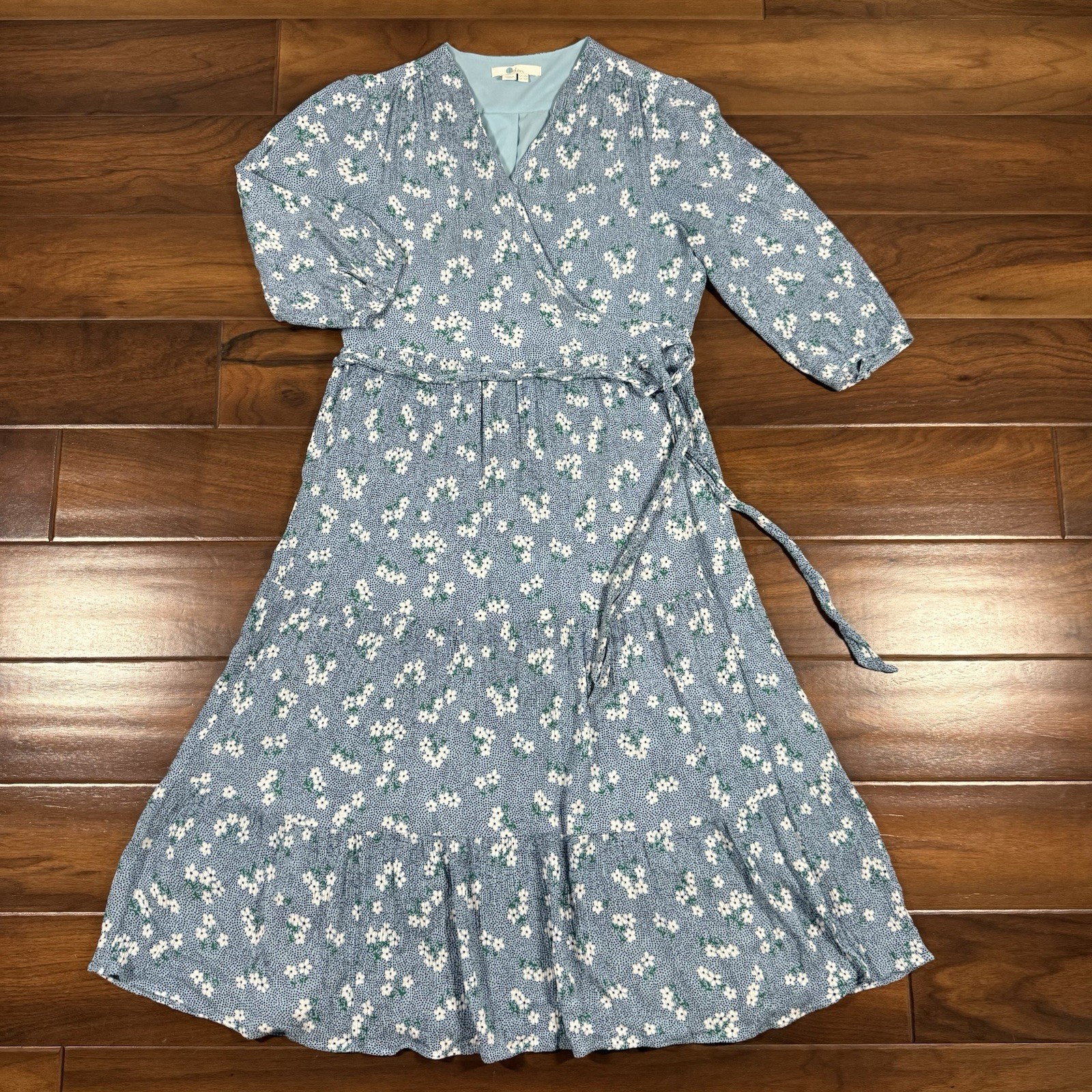 Boden Size US 10 P / UK 14 P Daisy Floral Aurora Midi Wrap Dress ASO Kate Royal