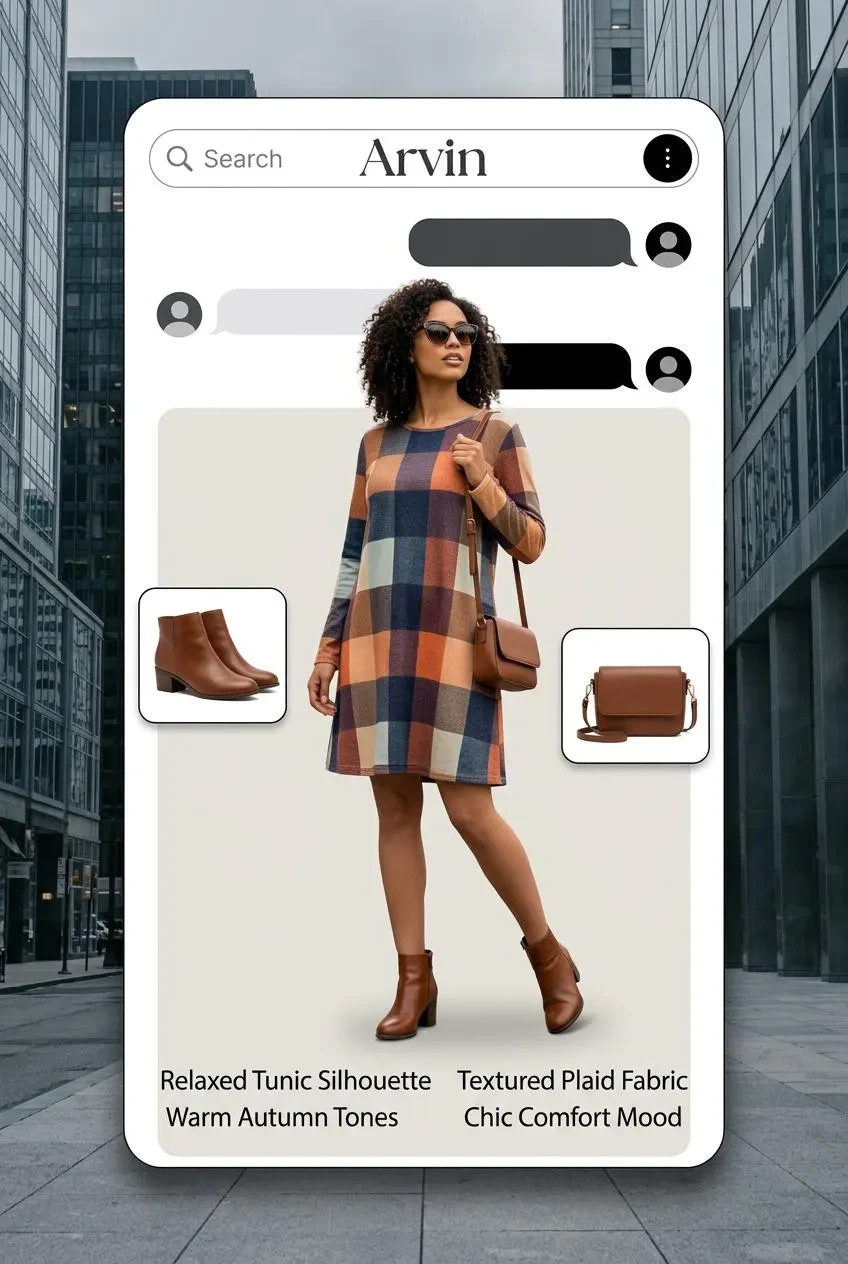 Multi-color Fall Winter Long Sleeve Sweater Dress