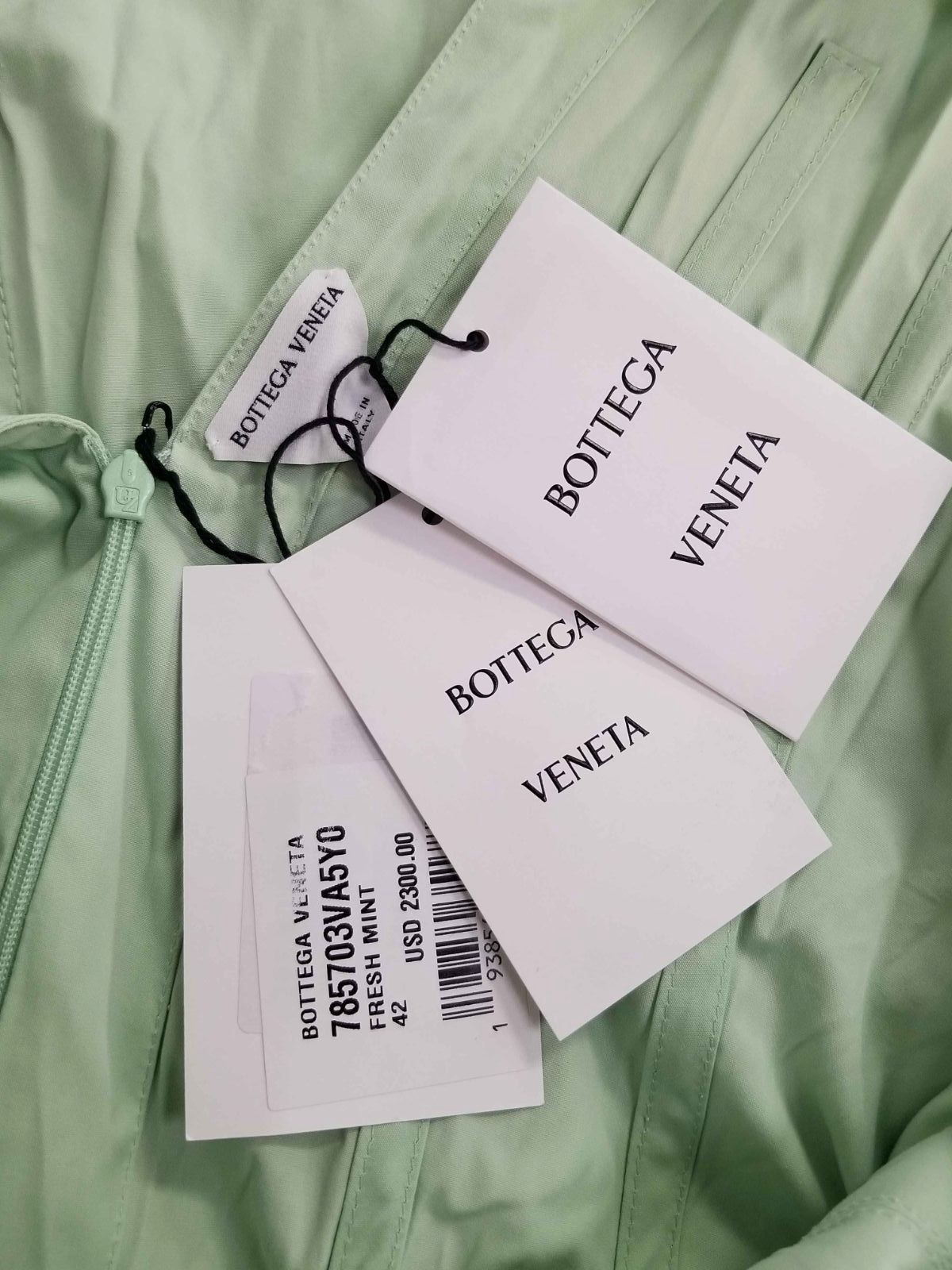 Bottega Veneta Womens Green V-Neck Sleeveless Midi A-Line Dress Size 42