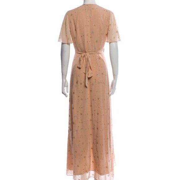 Privacy Please Krause Star Print Maxi Dress in Blush – Size XS