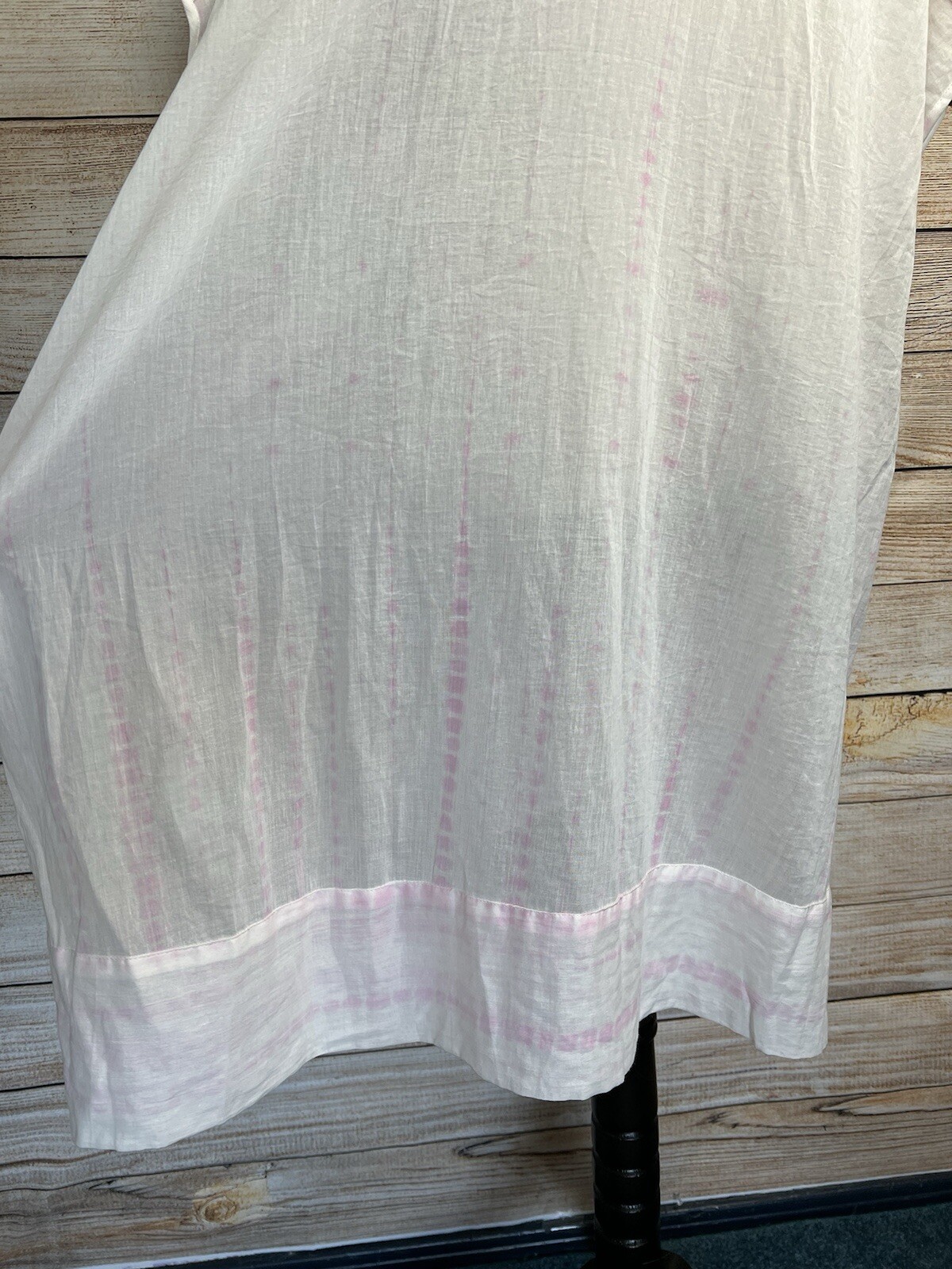 nwt All Saints ISME Cotton Tie-Dye Dress Sz M Pink Cover-Up Drawstring Waist