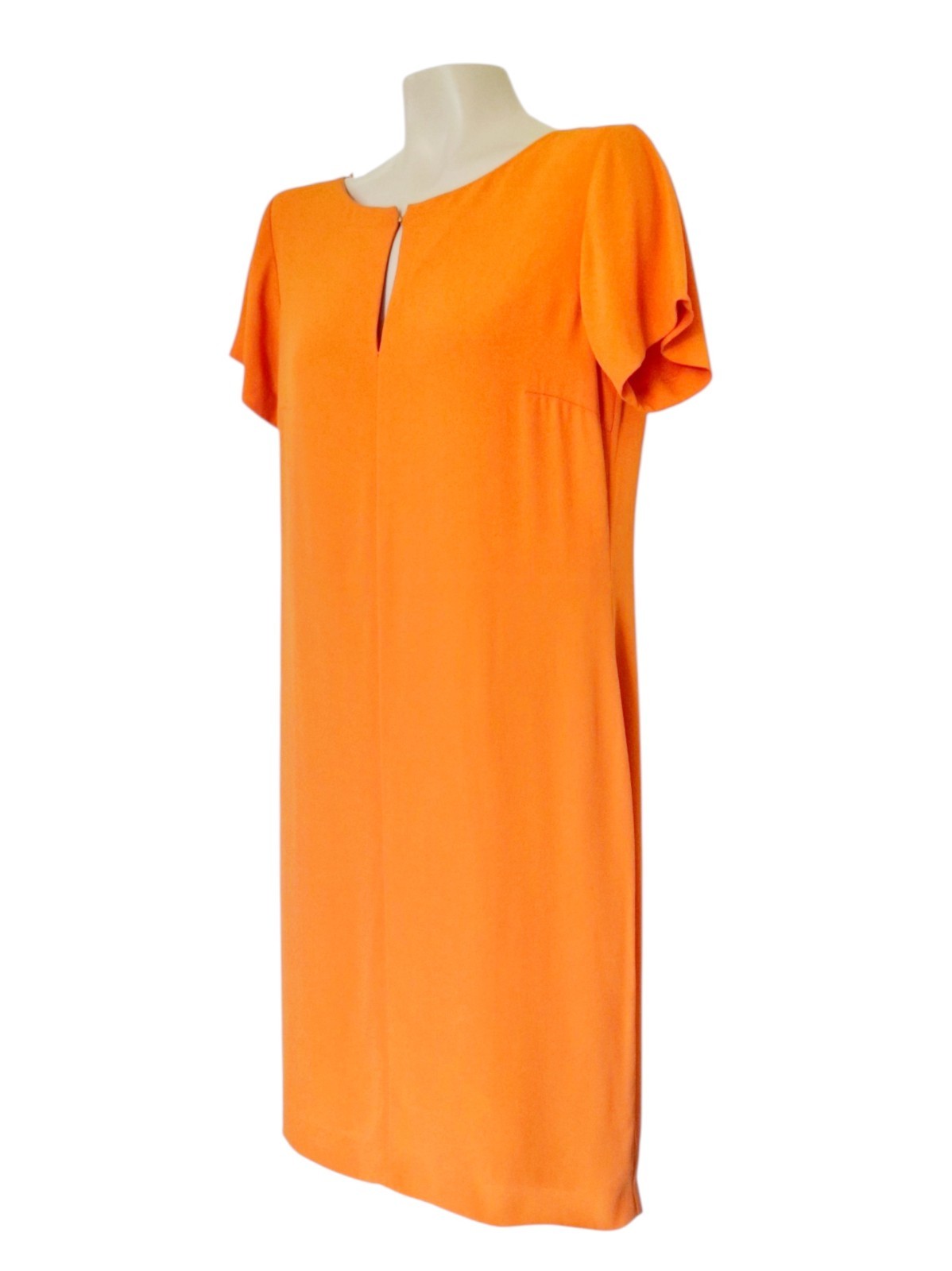 Hugo Boss NWT Orange Sheath Dress Keyhole Neck Designer Shift Dress Size 6