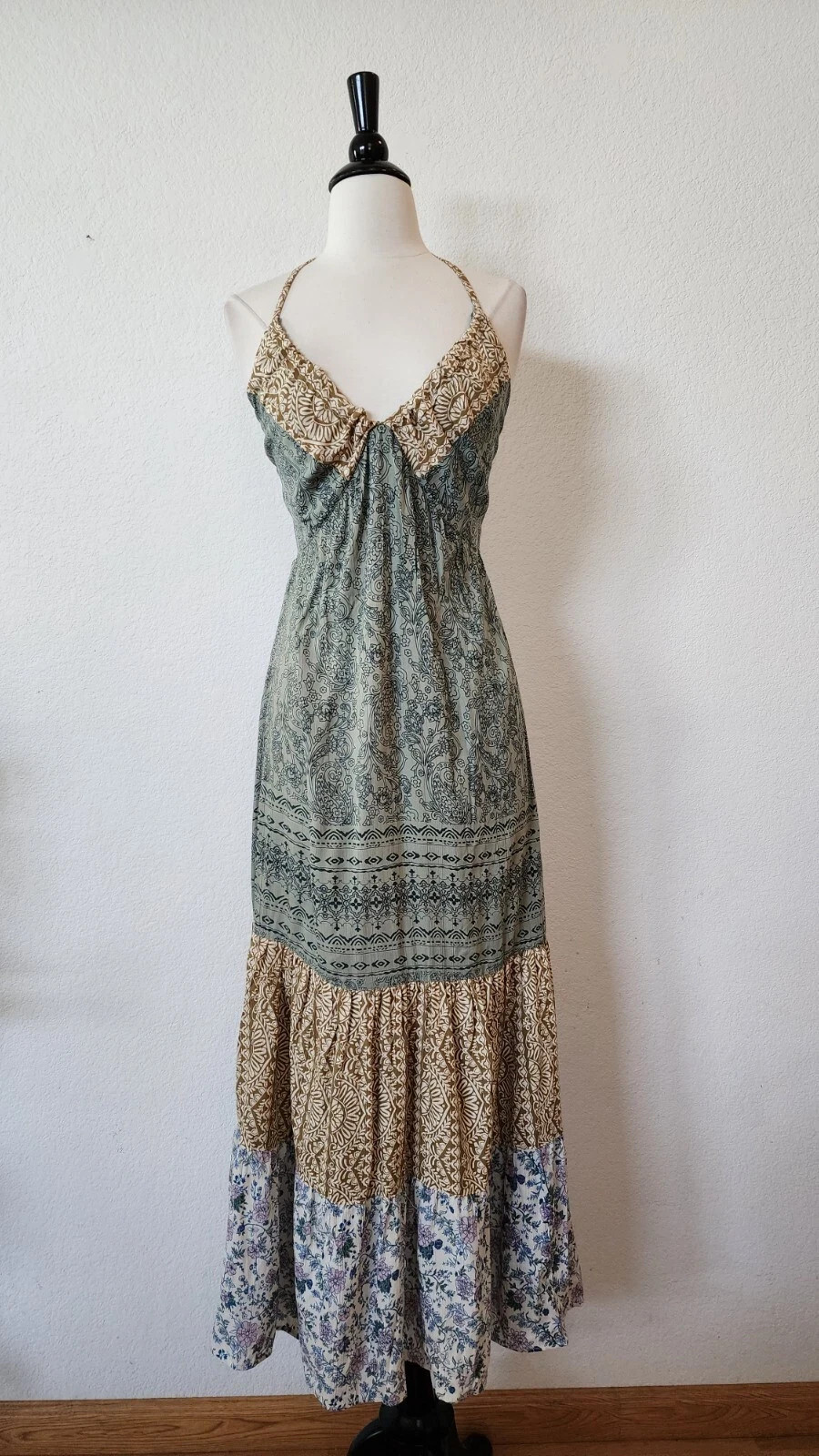 New Anthro Maxi Dress Size Small XS Floral Coquette Bridgerton Tea Garden Brunch