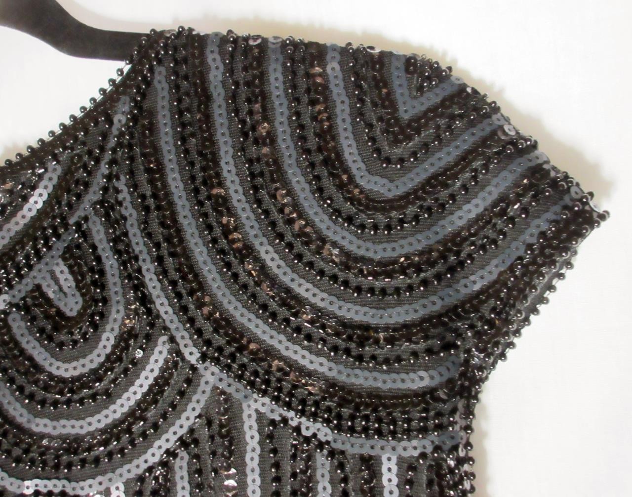 Flapper Sheath Dress Babeyond Black L Sequins Beads Fringe Formal Sleeveless