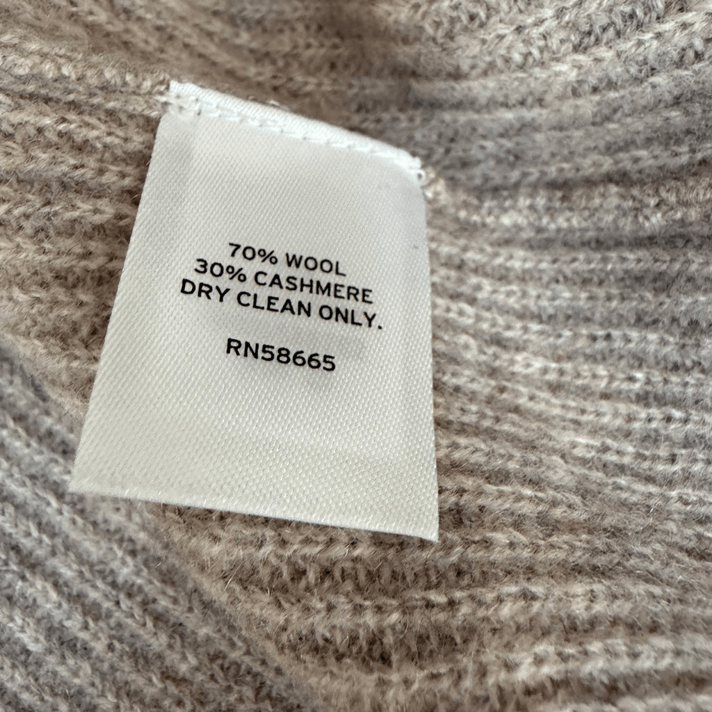 Nordstrom cashmere blend tan etherea Heather ribbed knit maxi dress size XL NWT