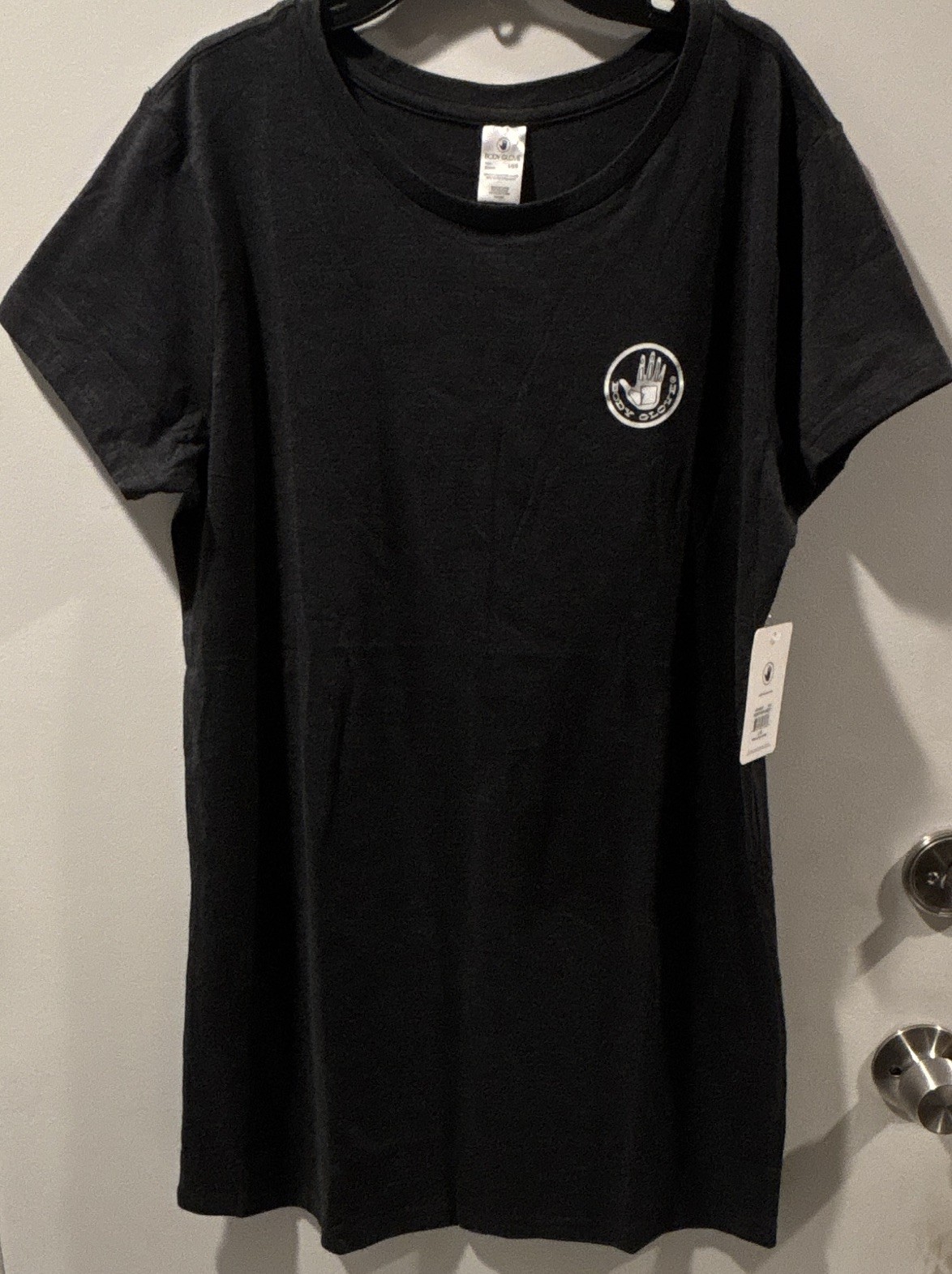Body Glove Brielle T-Shirt Dress Heather Grey Crew Neck Short Sleeve L/G