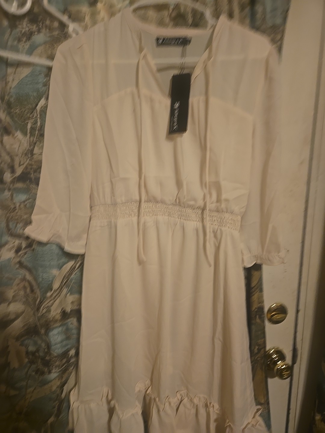 New With Tags Allegra K Small Cream Colored Sheer Dress