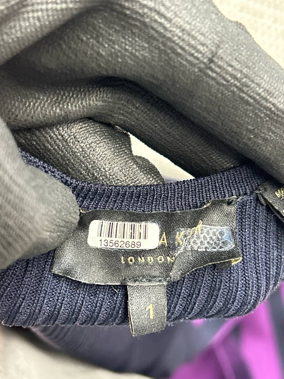 Ted Baker Dress Womens 1 Us 2 Blue Purple Blouson