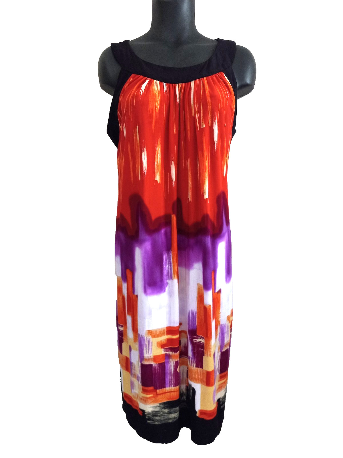 Women’s Sleeveless Dress Vibrant Multicolor Size XL Great 4 Any Occasion