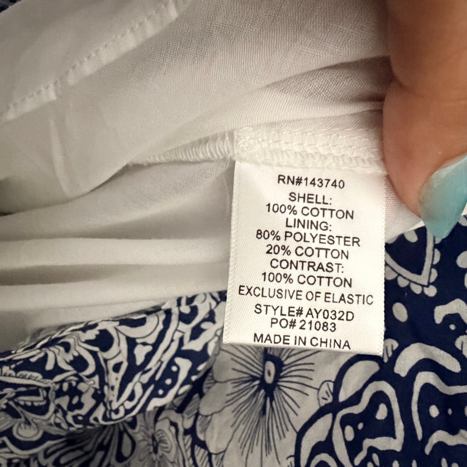 Tuckernuck Hyacinth House Navy & White Floral Hillsborough Midi Dress