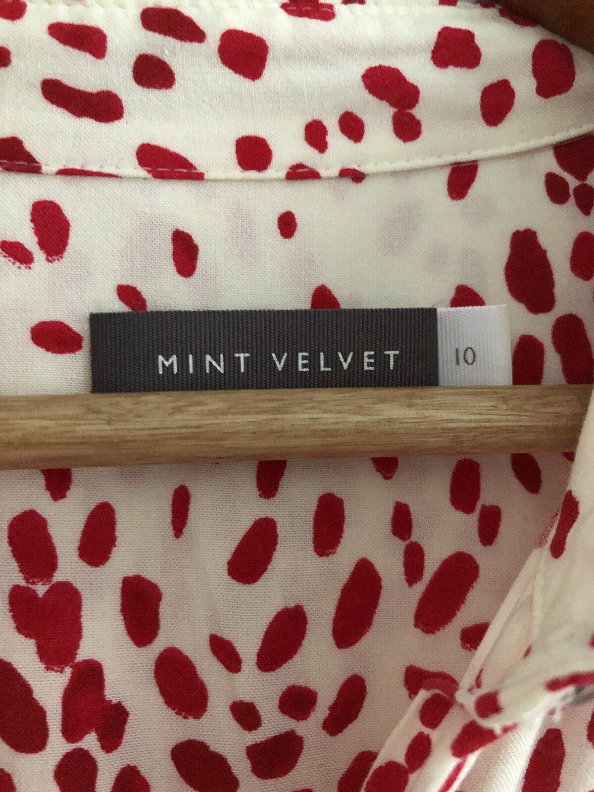 Mint Velvet Beautiful Red & White Dress Size 8-10 ( 10 Tag)