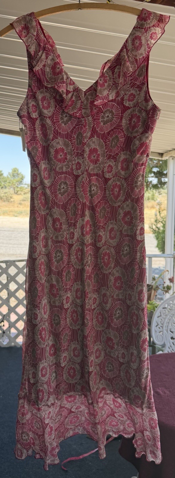 Jonathan Martin Studio 100% Silk Dress Y2K Boho SZ 8