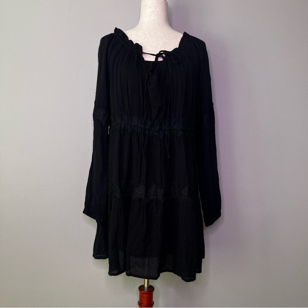 NWT Red Camel Black Heirloom Romance Peasant Dress / SZ 1X