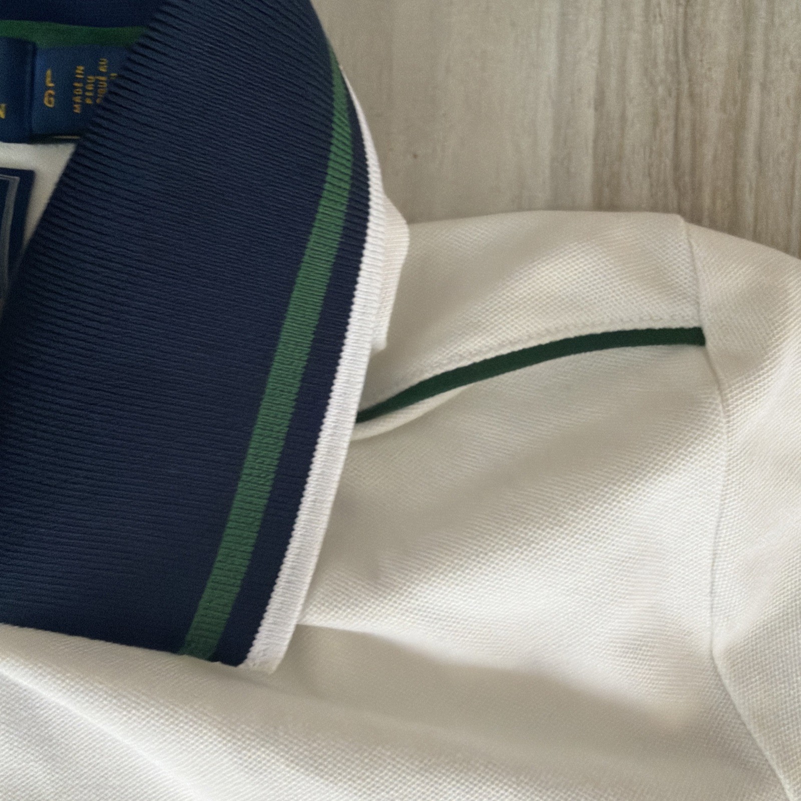 Polo Ralph Lauren Wimbledon Piqué Quarter-Zip Tennis Polo Dress White Womens L