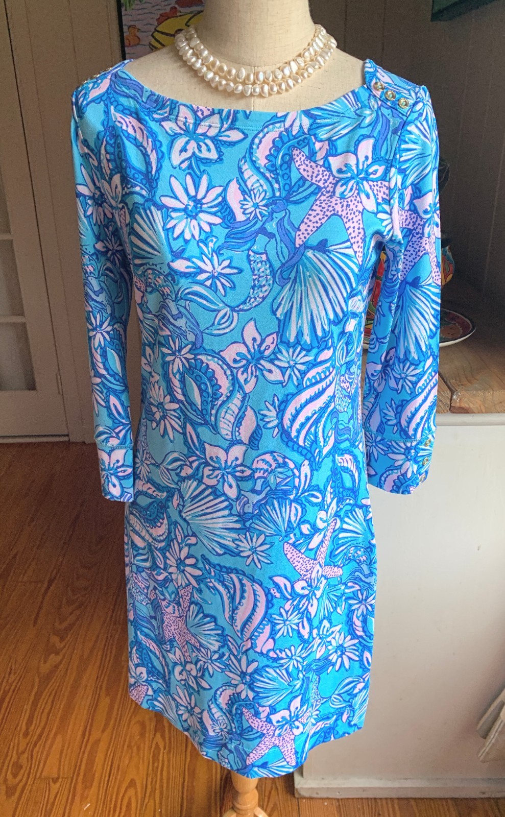 Lilly Pulitzer Starfish Print Stretch Dress M