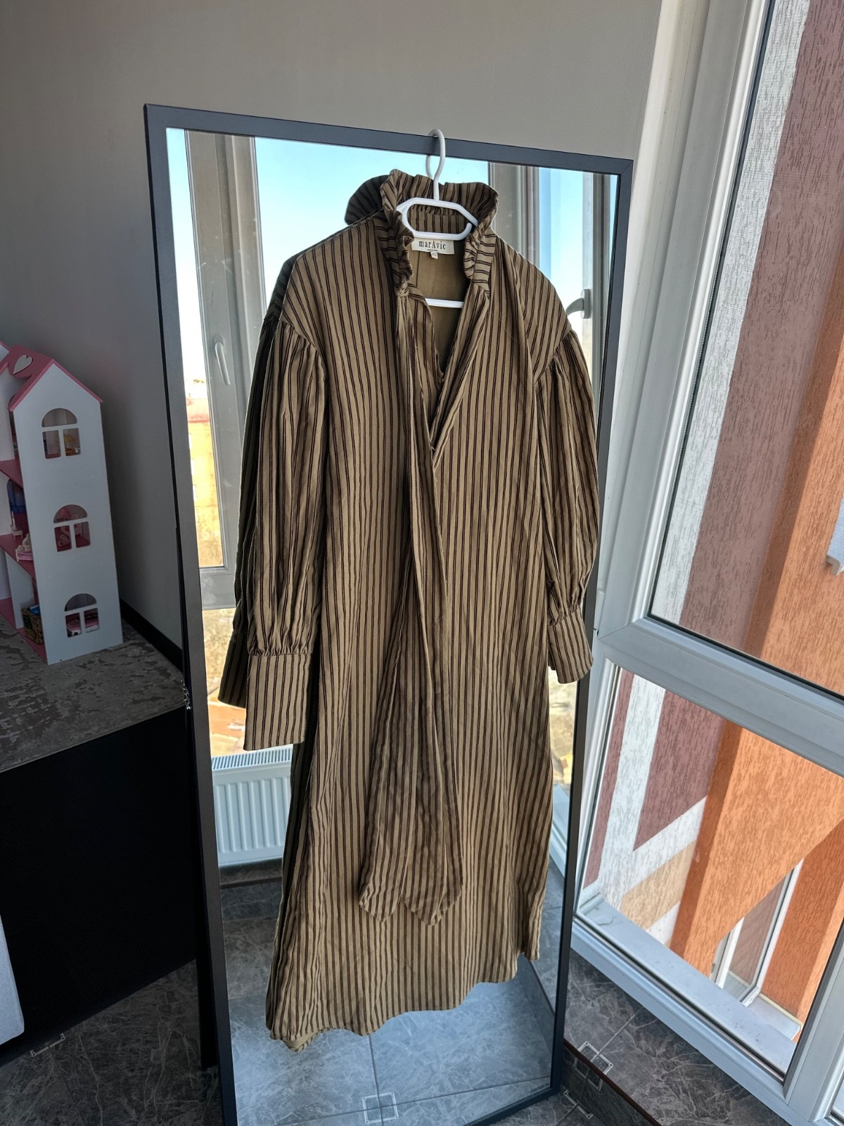 Maravic Spain Woman Long Striped Dress Sz S