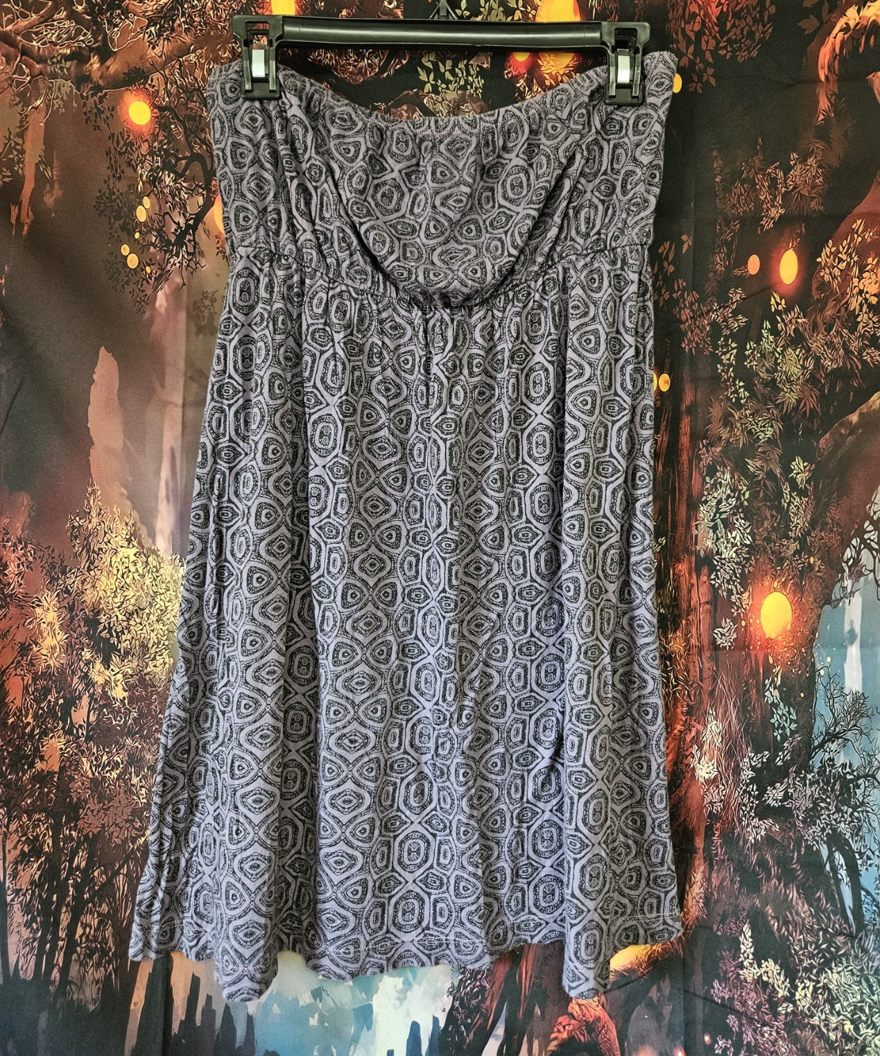 Hinano Tahiti Elastic Waist Strapless Pull On Dress Size M