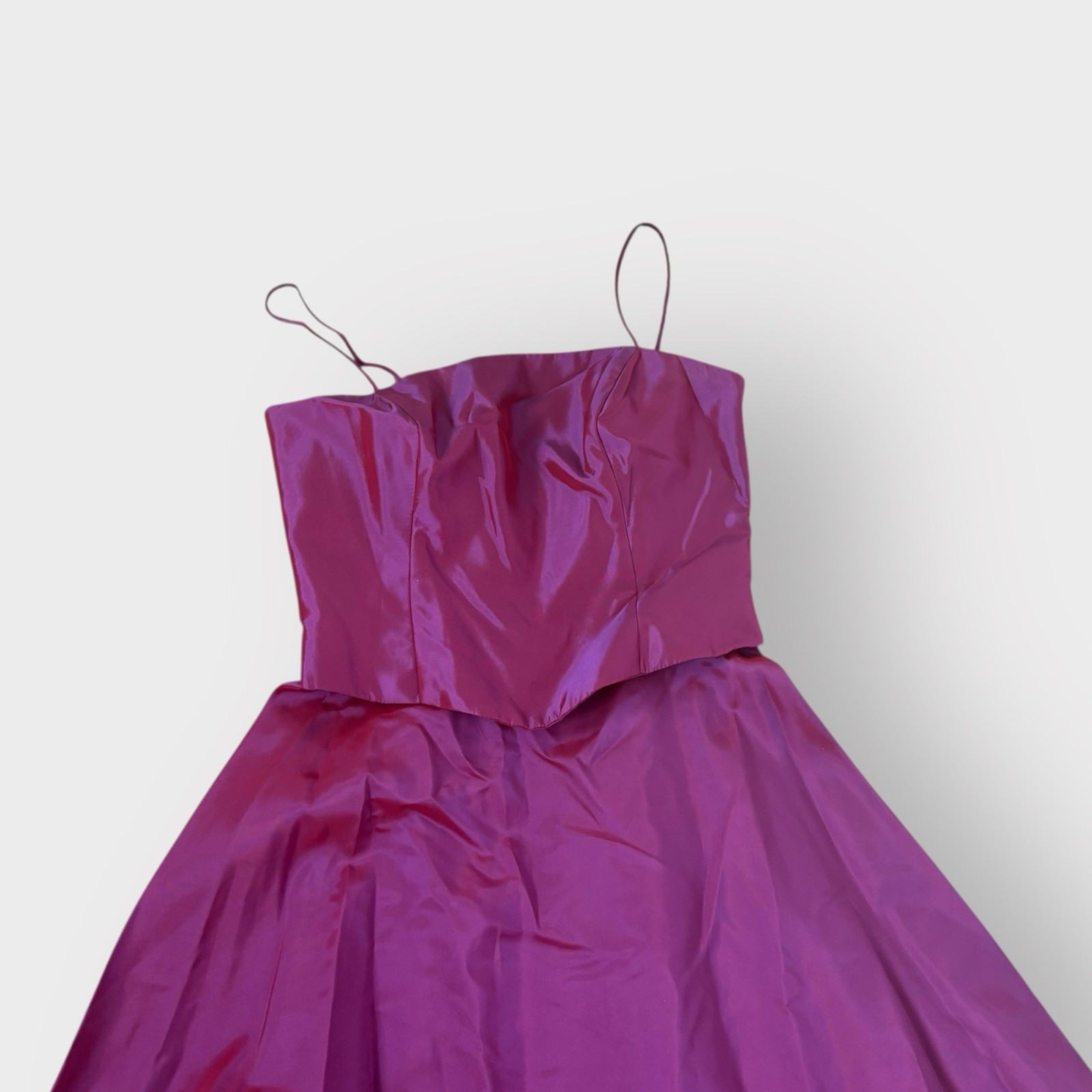 JS Collections Purple Red Sheen Satin A-Line Maxi Gown – Cami Straps, NWT Y2K