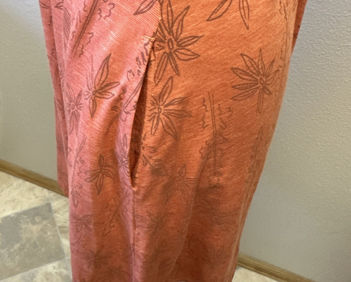 TOAD & CO Small Floral Faux Wrap Sleeveless Active Comfort Stretch Dress EUC