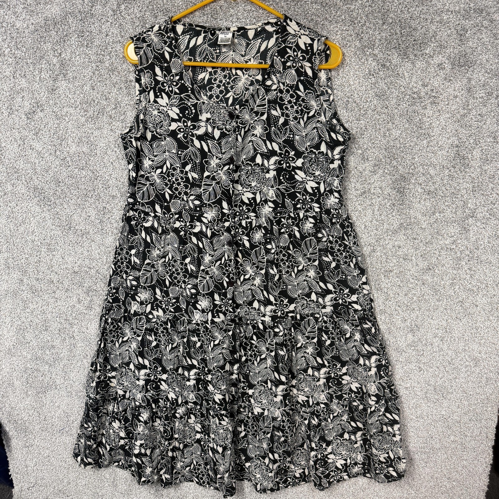 ARGEE Tiered Sundress M Floral Boho Cottagecore Artsy Romantic Resort Prairie