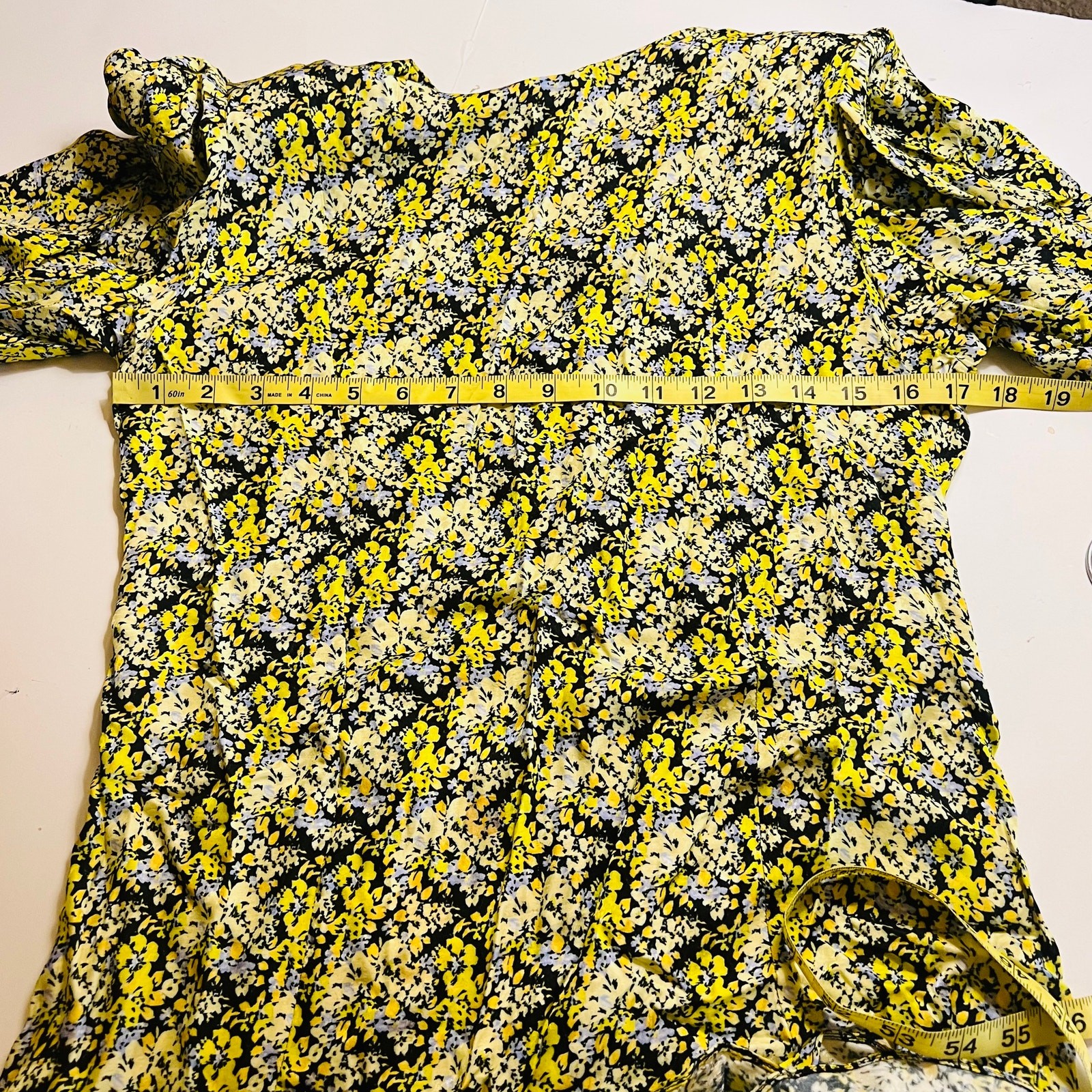 Brogger Nancy Silk Blend Floral Layered Long Sleeves Dress Size L Large