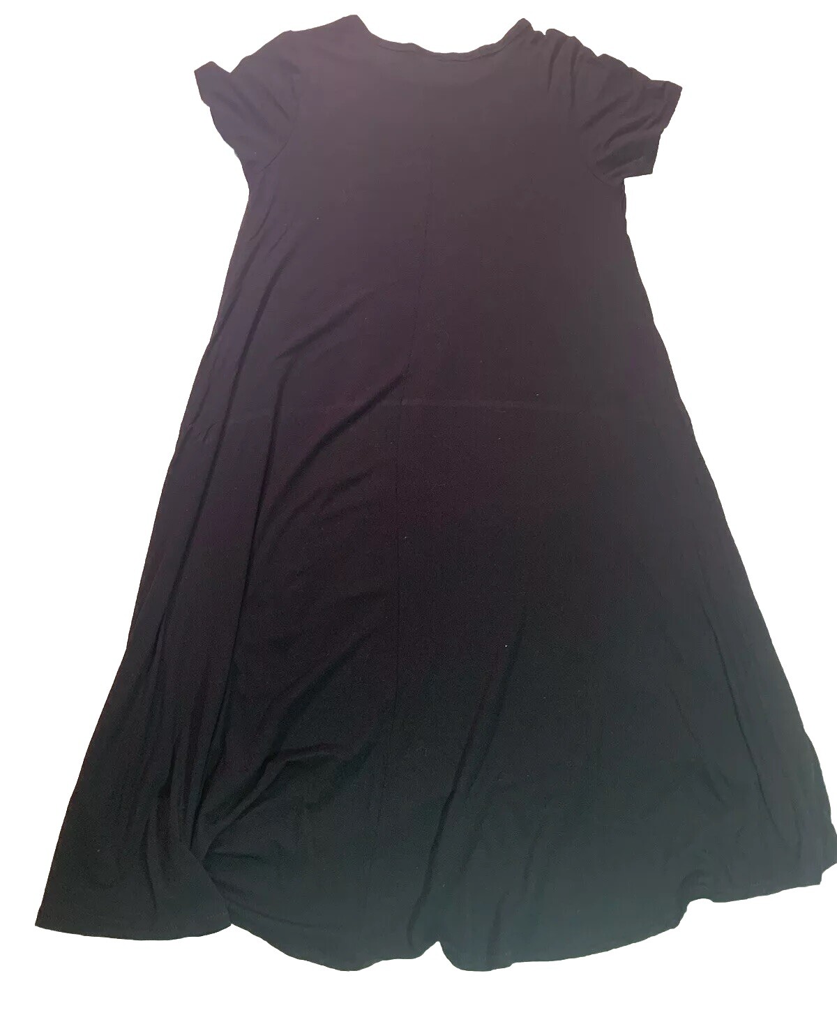 LuLaRoe Carly Size Small Solid Black Women’s T-Shirt Dress A-Line Noir Stretchy