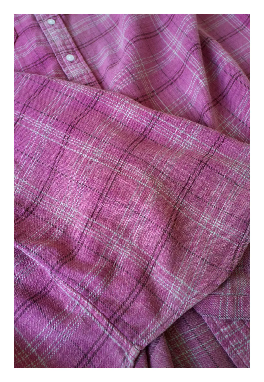 R13 Plaid Oversize Boxy Cotton Flannel Shirtdress One Size