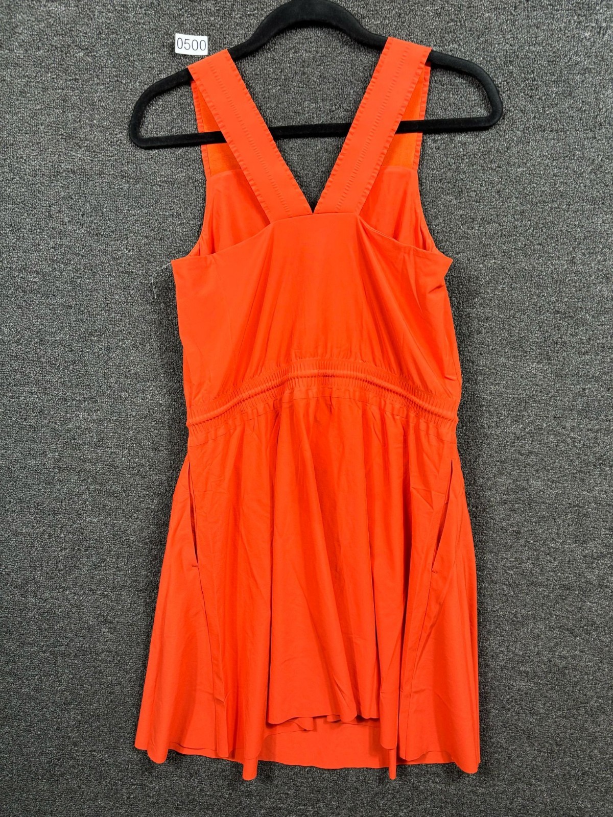 Athleta Savannah Strap Mini Athletic Dress Tie Waist Size XS Orange Sleeveless