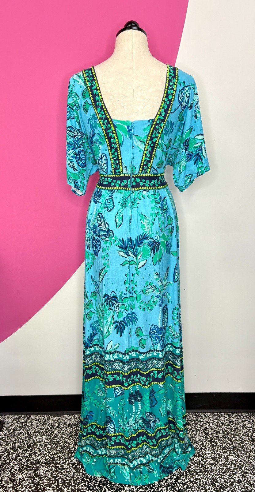 GORGEOUS LILLY PULITZER Ilia SEABREEZE Maxi Vacation Dress Ladies Size 12 LARGE