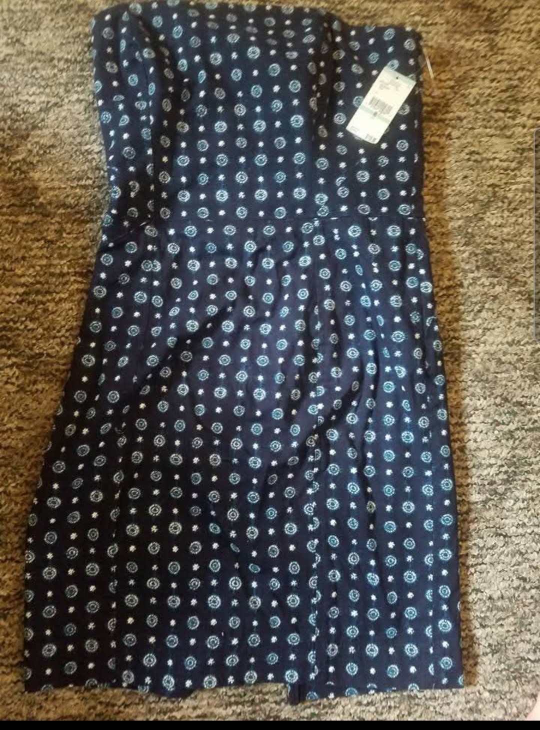 $119.00 Rachel Roy NWTags Navy Print Halter Dress W/ Back zipper! Sz 8