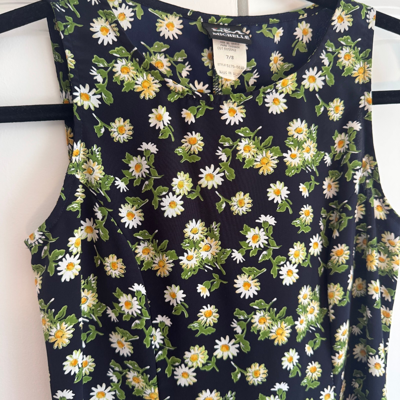 My Michelle Daisy Floral Print Sleeveless Summer Dress Black Size 7/8
