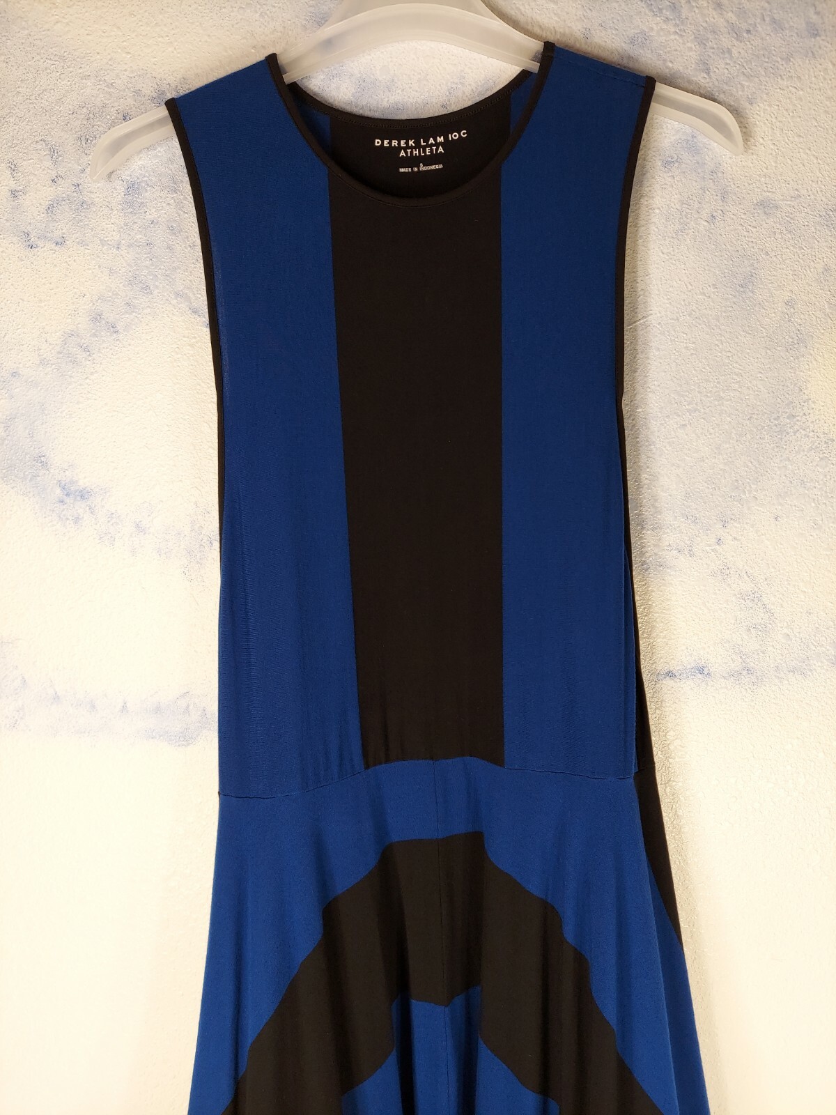 $148 DEREK LAM 10 C CROSBY ATHLETA WOMEN’S SIZE SMALL BLACK BLUE FLUID DRESS VGC