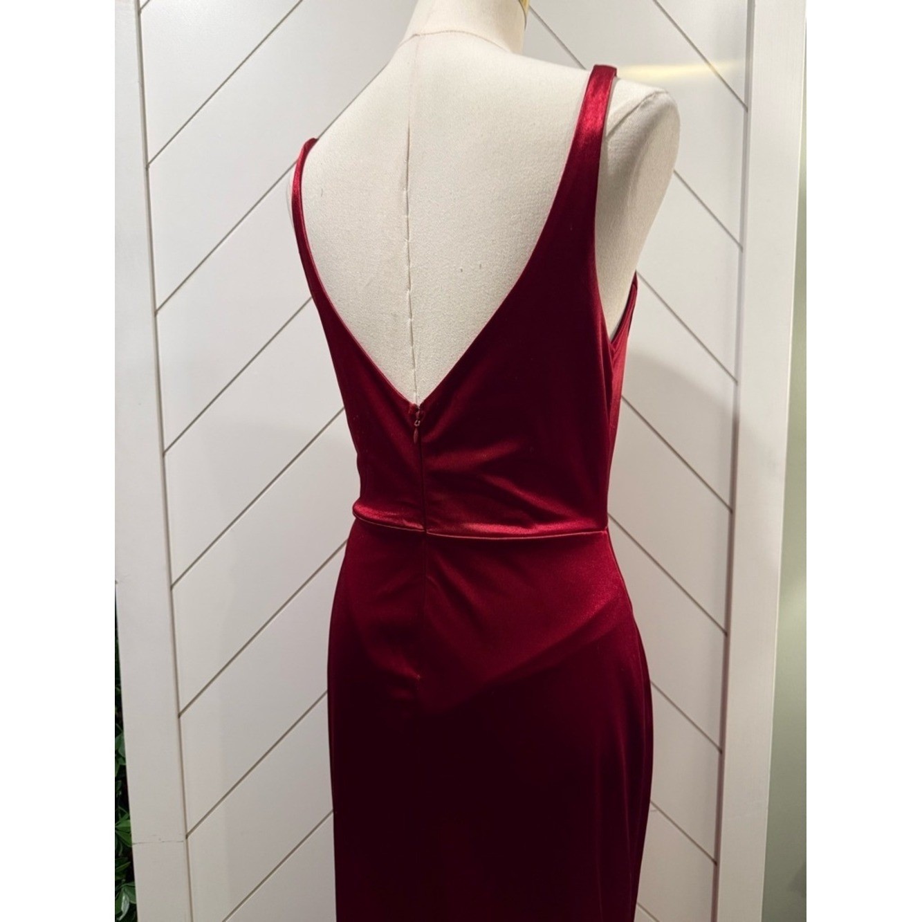 Melora Deep Red Satin Dress