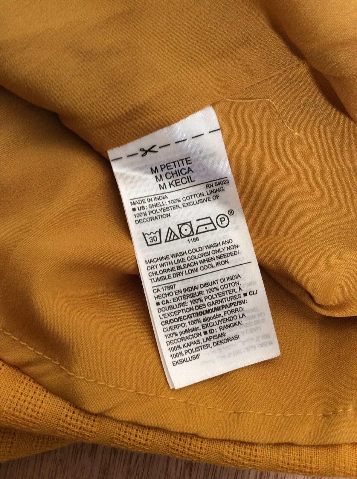 Old Navy DRESS MEDIUM P Waist-defined Ruffled Tie-Neck Gold Hi-Low Midi – NEW