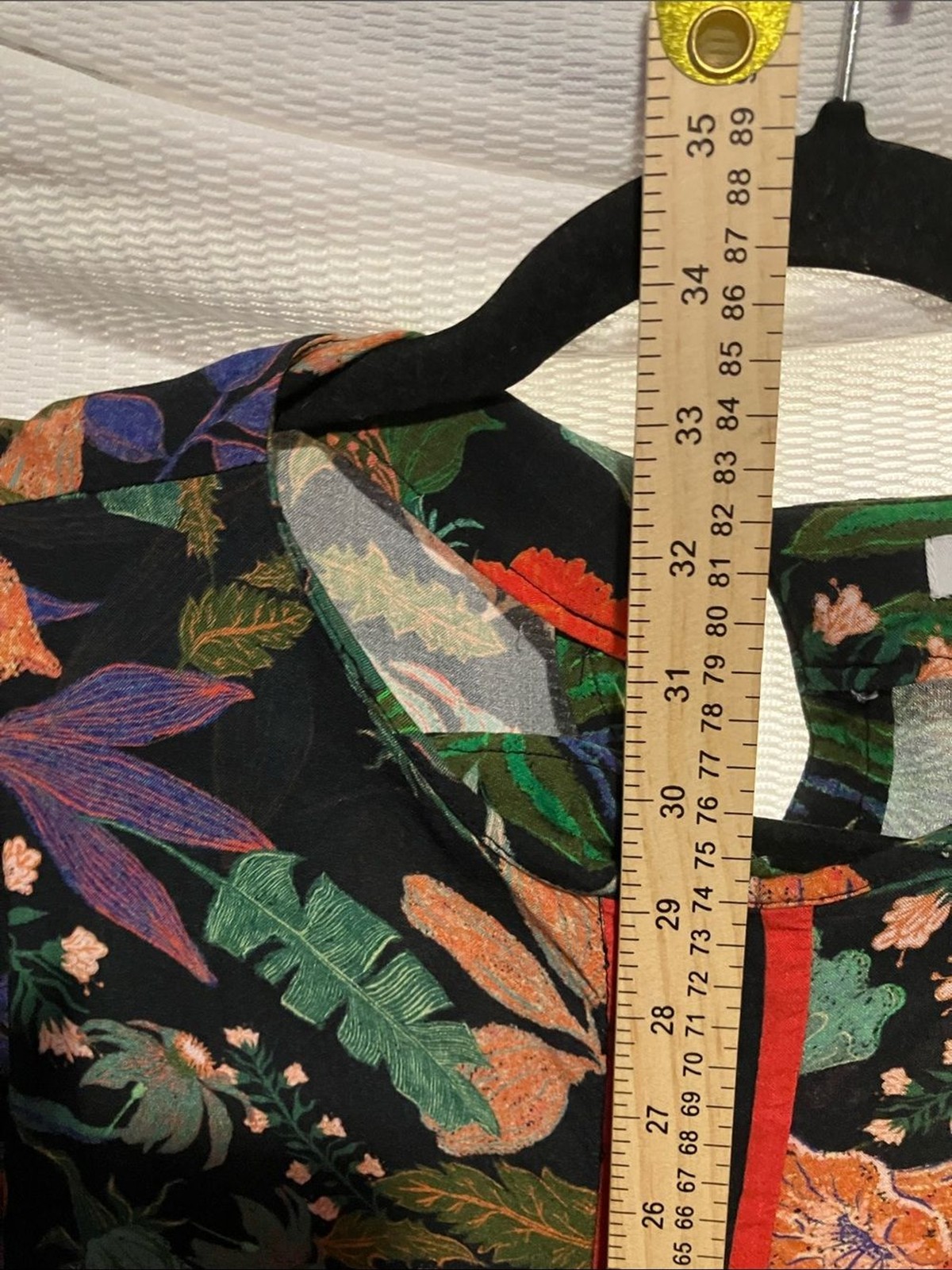 Celina Moon multicolored dress, long wide sleeves and pockets