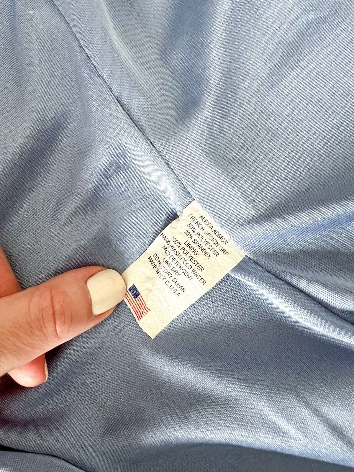 Cache by Alexia Admor | Midi Party Dress Cocktail Print Coated Bodycon Blue Sm
