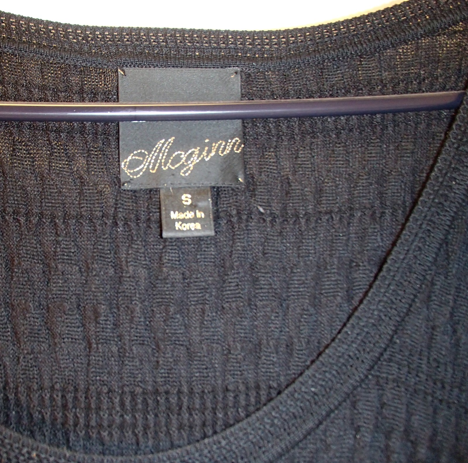 McGinn Black Cotton/Wool/Acrylic/Nylon/Polyester Blend Long Sleeve Dress Women S