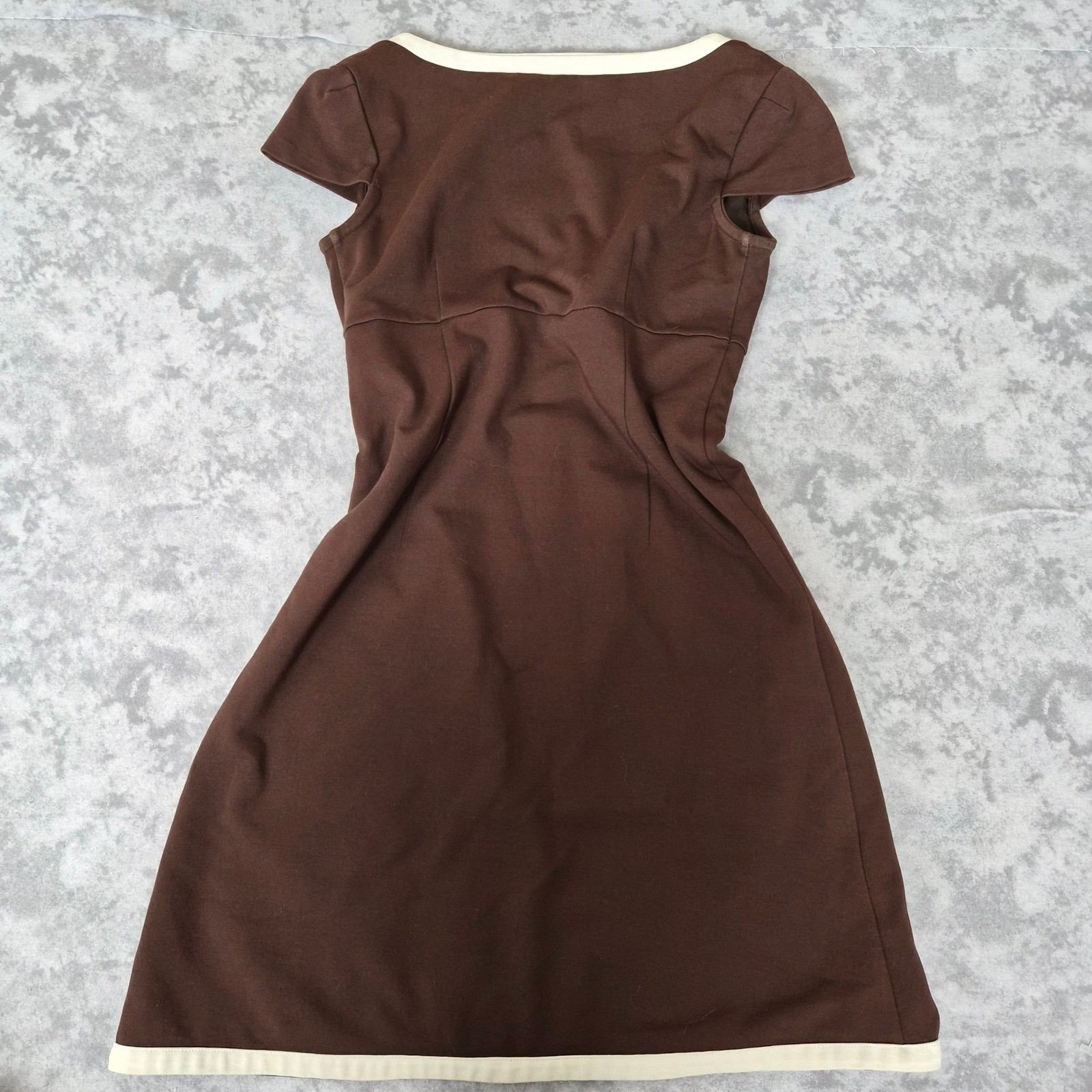 Lilly Pulitzer Cleary Mod Shift Dress Womens 0 Retro Preppy Brown Dark Academia