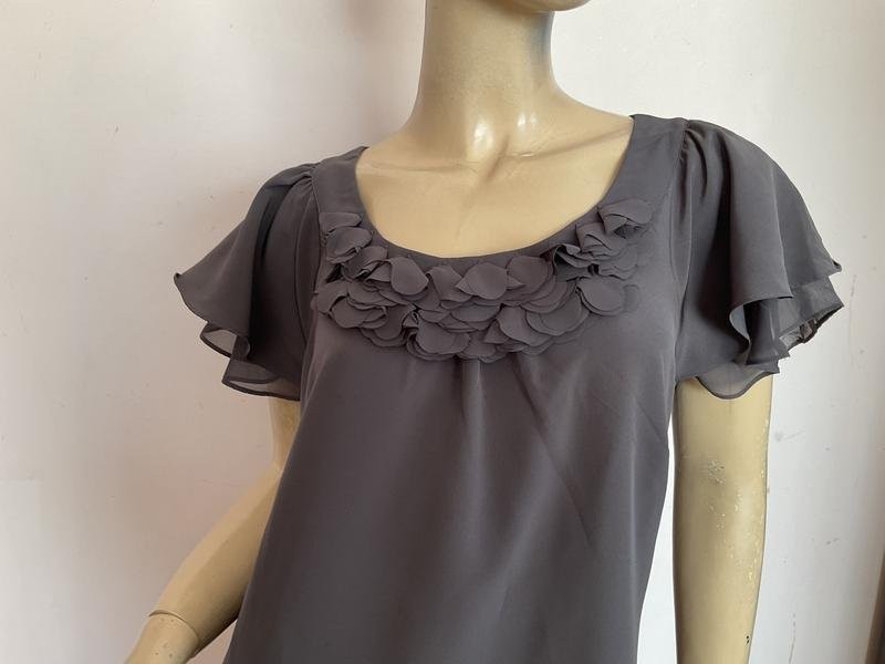 Women John Rocha Dress Grey Polyester 36