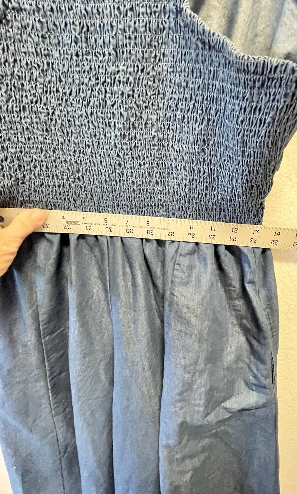Step In Style Blue Denim Sleeves Dress Size Medium