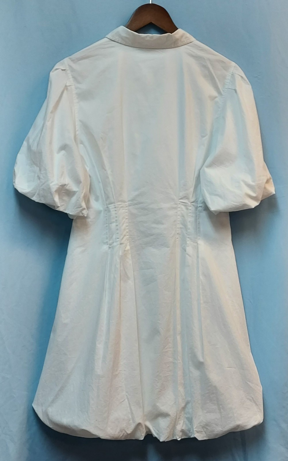NWT Gap Bubble Hem Mini Shirtdress, Size M, White, Beachy Party Wedding Preppy