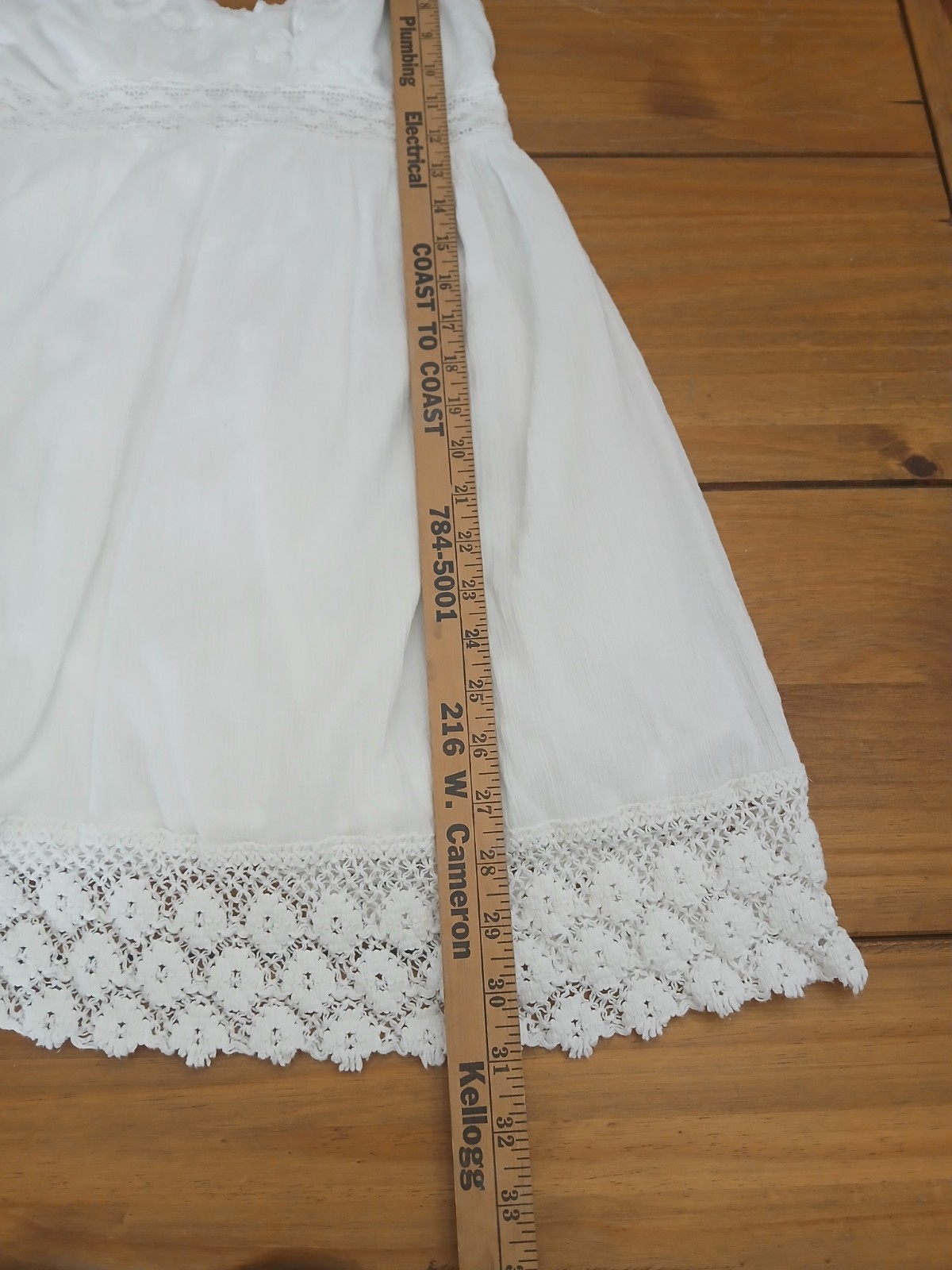 O’Neill White Cotton Sundress M Embroidered Beach Festival Cottage Fairy Party