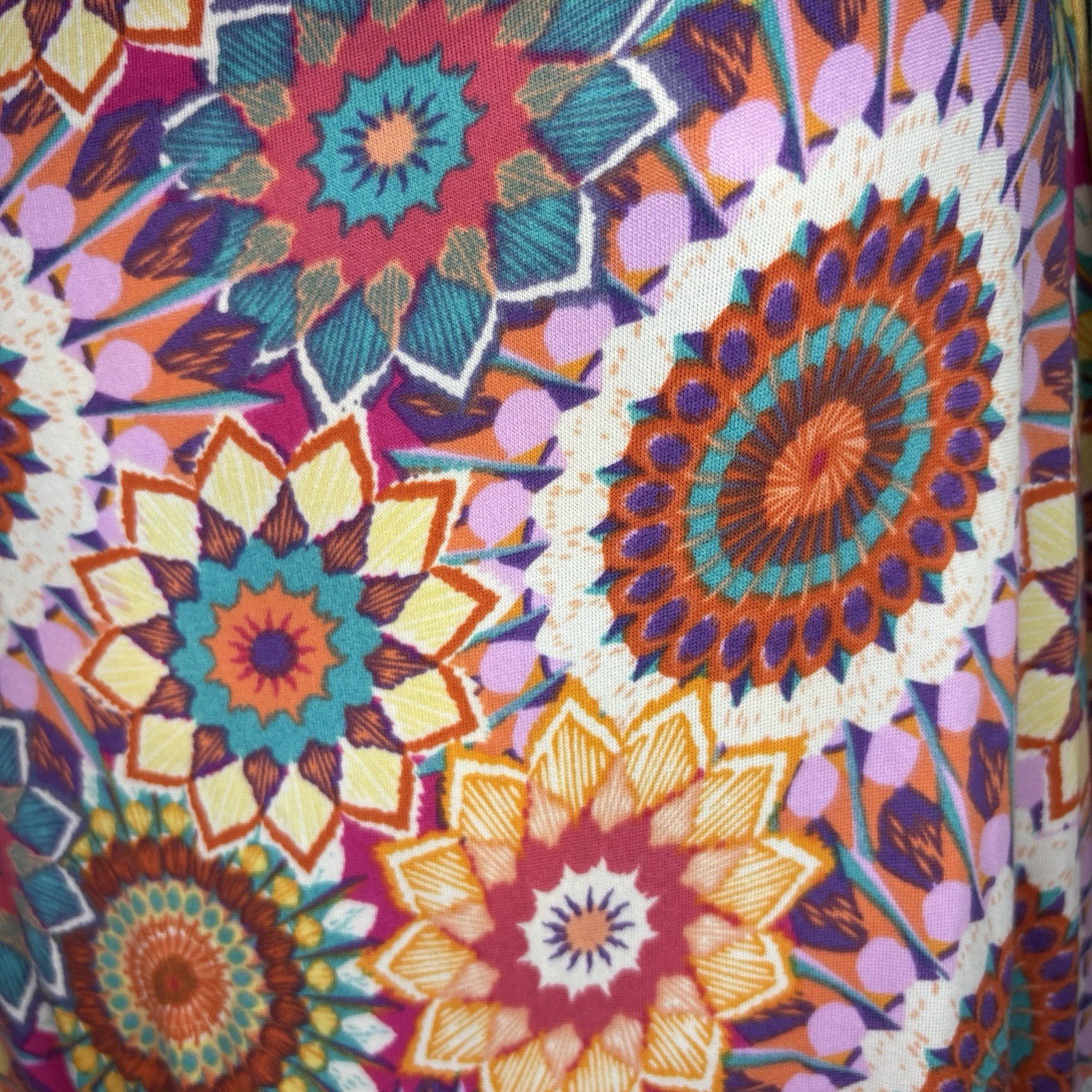 Haptics Holly Harper Maxi Dress L Rainbow Stripe Boho Floral Flutter Sleeve