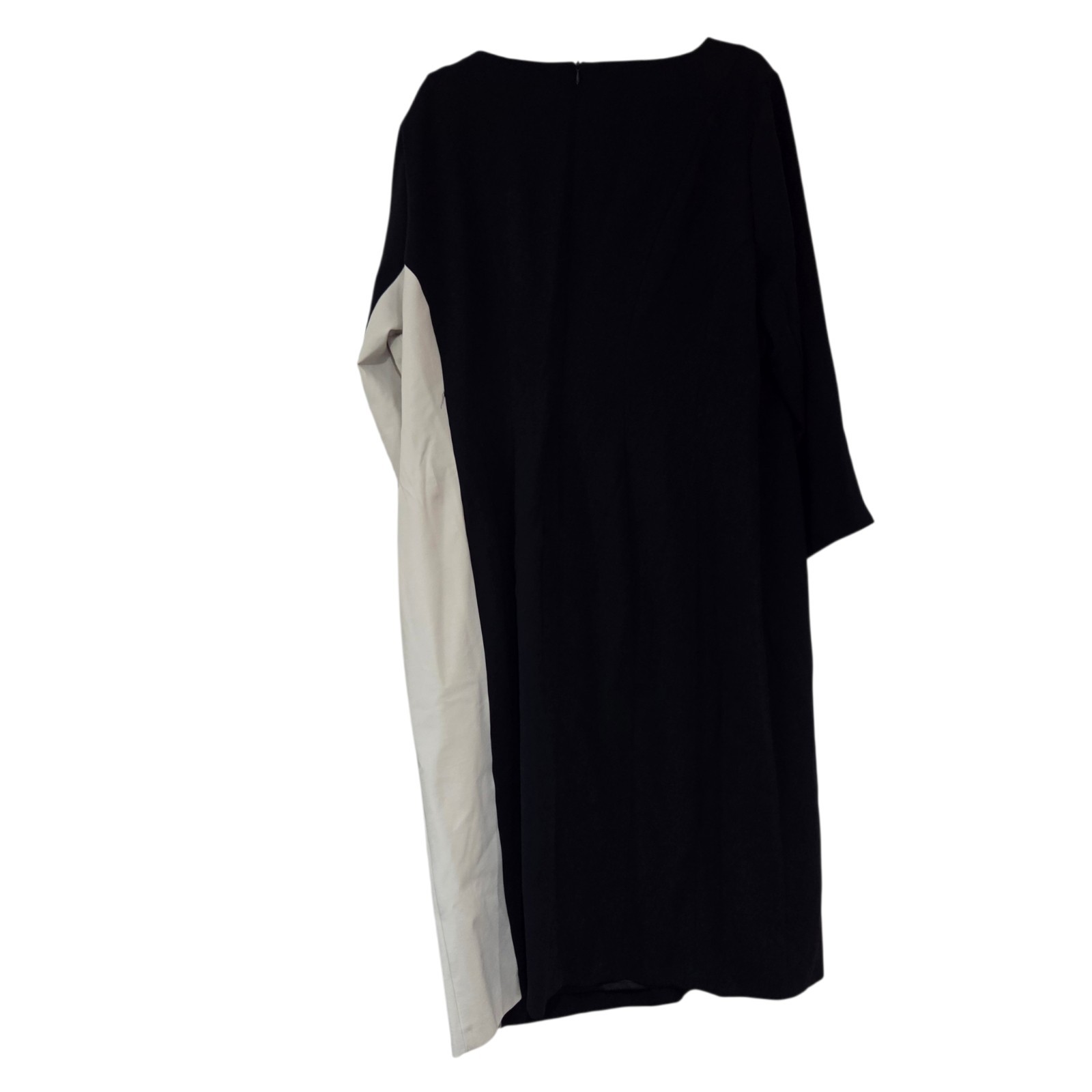 Marina Rinaldi “DENTRO” Navy And Ivory Midi Length Dress Size 22W (31) NWT $835