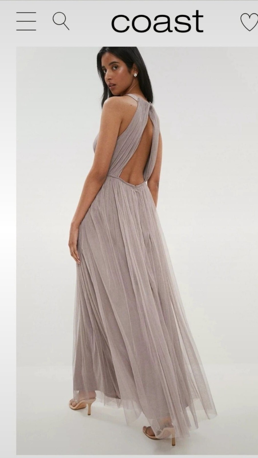 Coast ruched bridesmaid dresses multiple sizes available mink 12