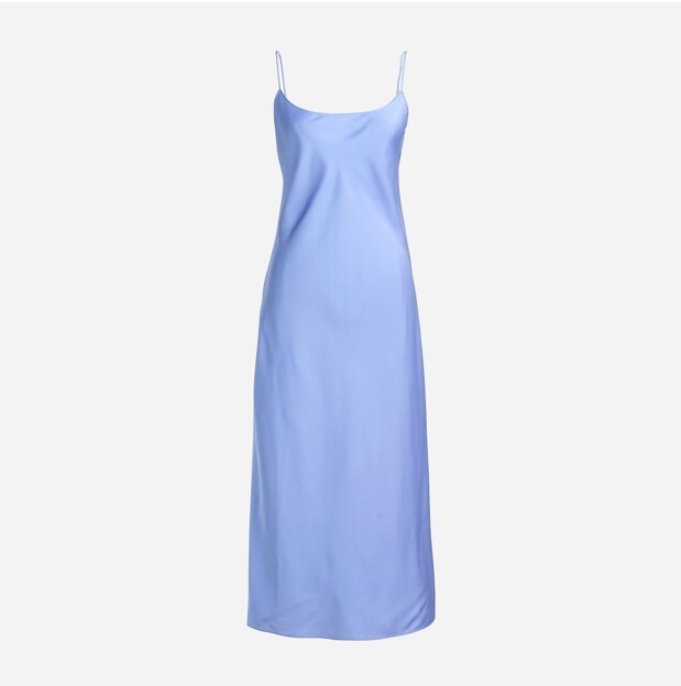 New J Crew Gwyneth Slip Dress Light Blue Sz 2 4 6 8 10 12 14 Adjustable Strap