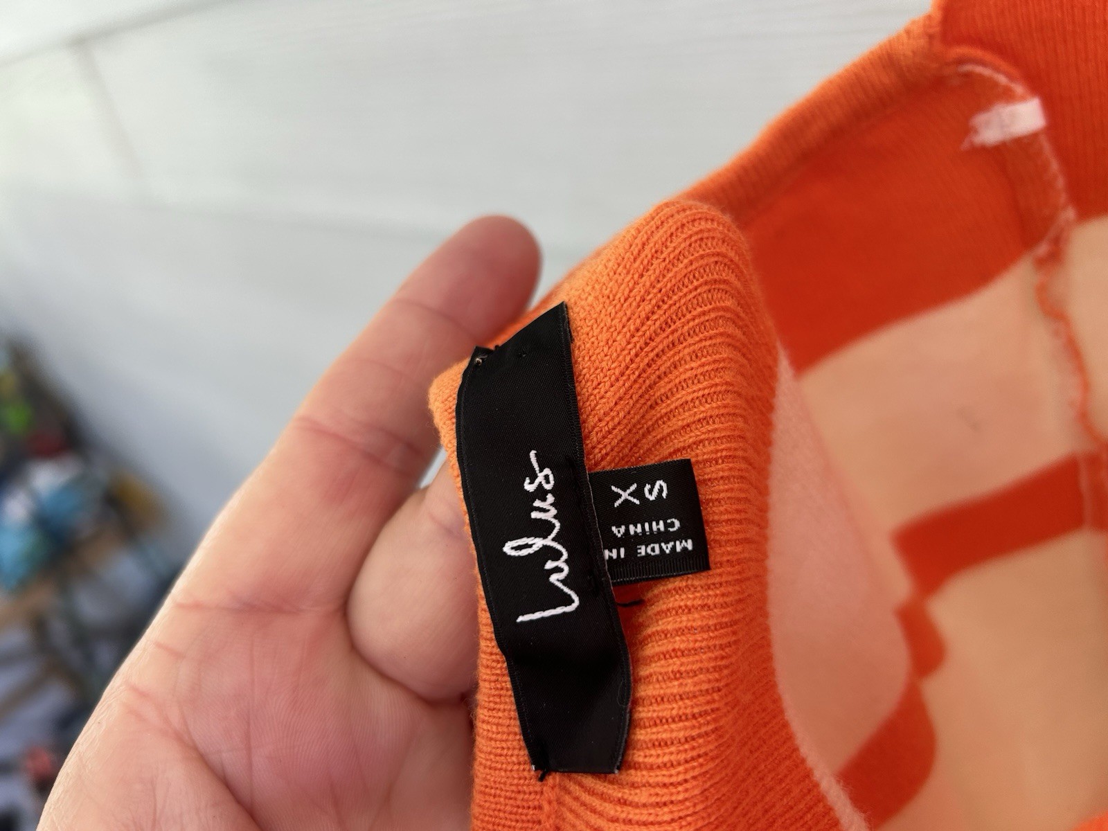 Lulus Orange & Ivory Stripped Knit Fitted Halter Midi Dress XS Y2K summer Beach
