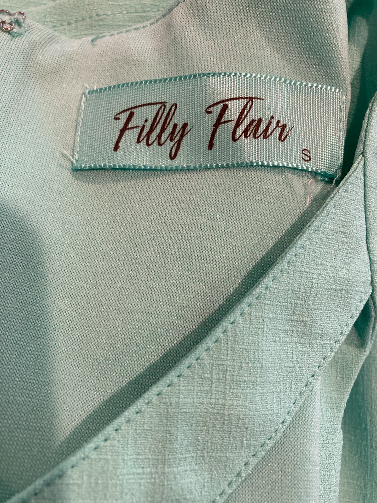 Filly Flair Tunic Dress, Small, light green, Crisscross front back zipper lined