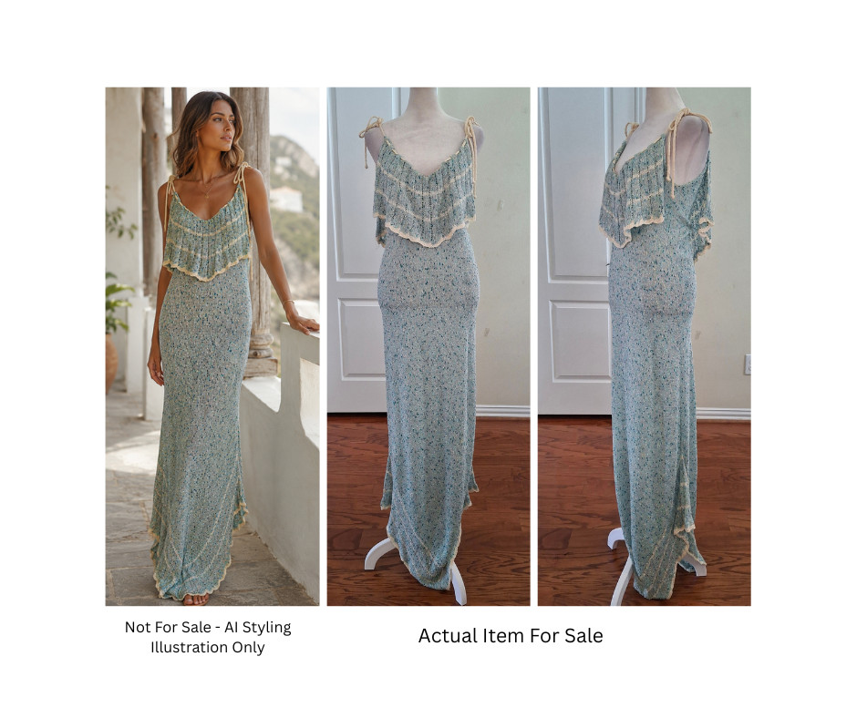 Vintage 70s Mary Farrin Dress Women S Crochet Resort Vacation Romantic Boho