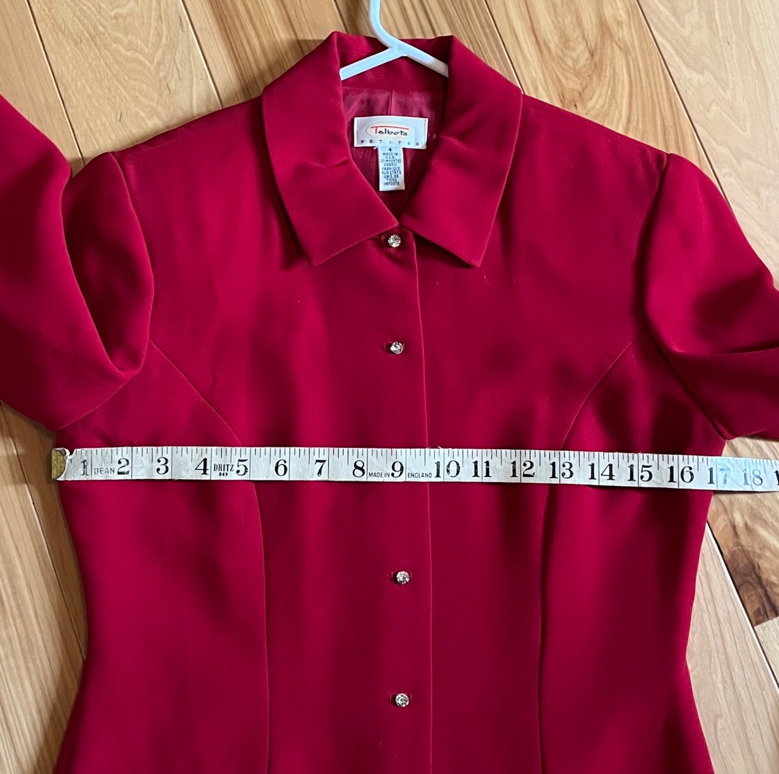 Talbots Petites Red Coat Dress Size 4 made in USA